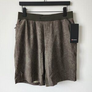 NWT LULULEMON VDTO Olive Green Multi T.H.E. Shorts 9" Linerless Men's Medium